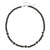New in Beaded Necklace for Men Hip Hop Niche Punk Stainless Steel Black Frosted Cut Black Agate Collarbone Chain Jewelry
