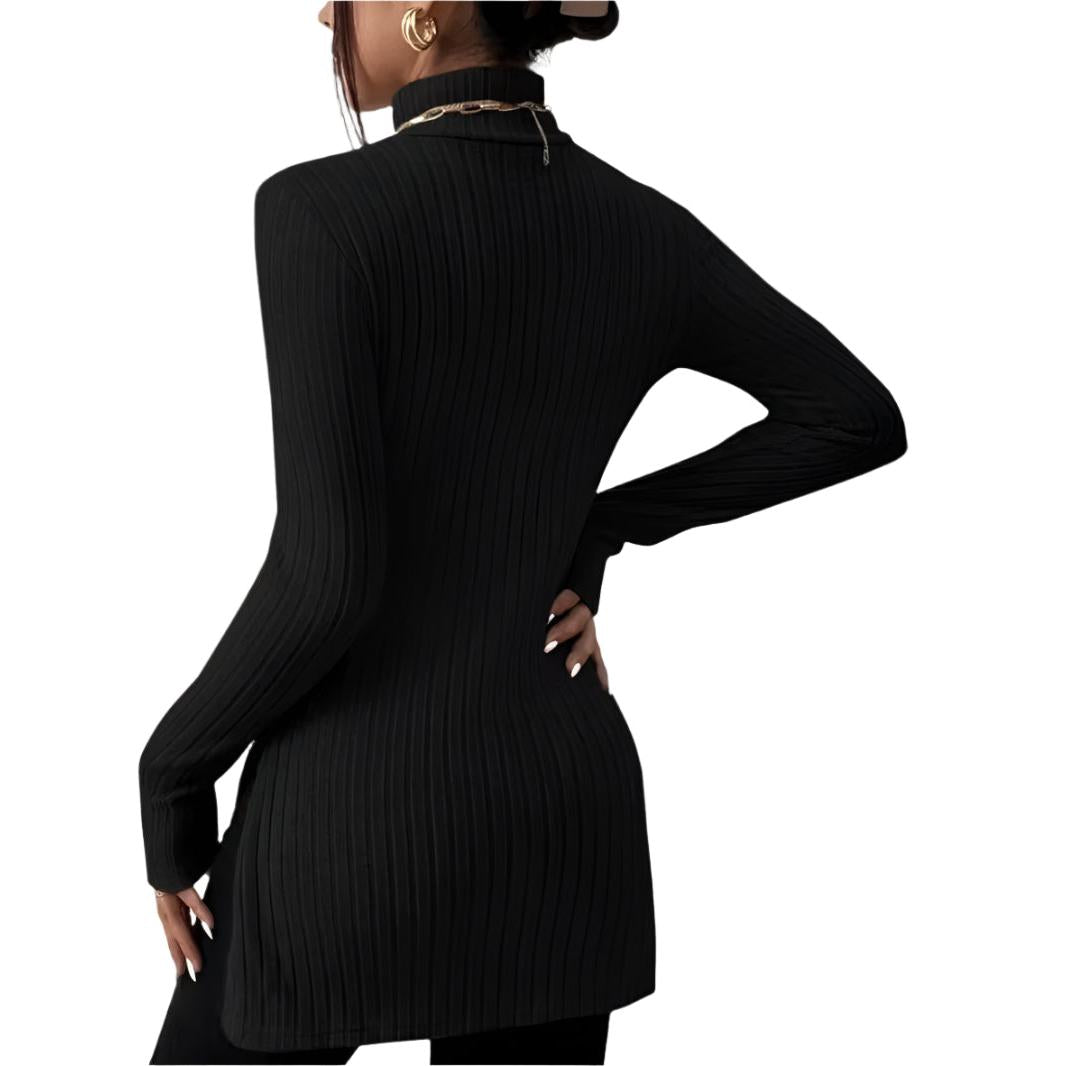 Women'S Autumn and Winter High Neck Pullover Bottom Shirt