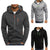 Men'S Hoodies Long Sleeve Sweatshirt Zipper Design Hooded Sweatshirt for Men Clothing Sportswear Slim Fit Casual Jacket