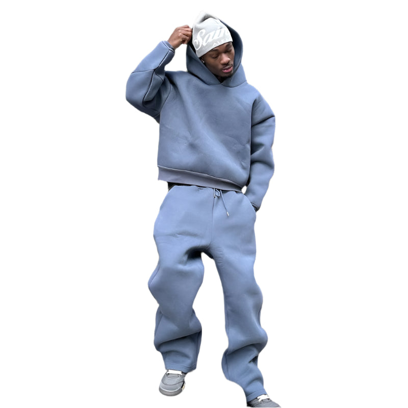 Y2K Autumn and Winter Simple Harajuku Street Solid Color Sweatpants Men Women Casual Loose Wide-Leg Trousers Trendy Versatile