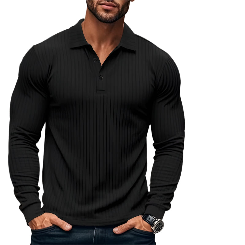 Men'S Long Sleeve T-Shirt Fashion Men'S Designer Clothing Spring and Autumn Thin Stretch Slim Lapel Men'S Shirts Men'S Clothing